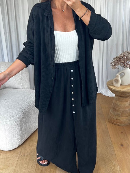 CHEMISE GAZE NOIR
