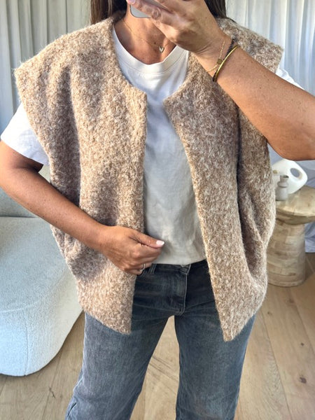 GILET FEUTRINE CAMEL