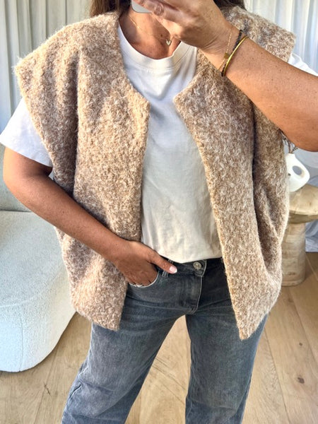 GILET FEUTRINE CAMEL