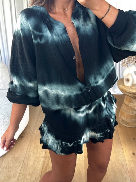 ENSEMBLE TIE AND DIE NOIR