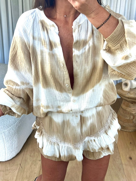 ENSEMBLE TIE AND DIE BEIGE