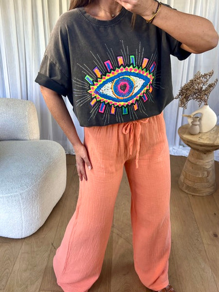 PANTALON GAZE ORANGE