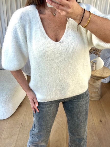 PULL BELLER BLANC