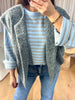 TOP RAYÉ GRIS/BLEU