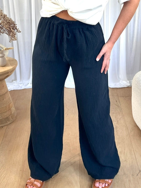 PANTALON GAZE NOIR