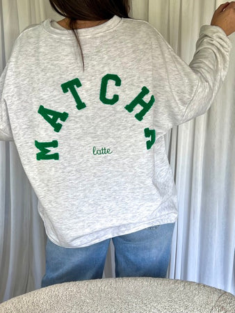 SWEAT MATCHA LATTE GRIS