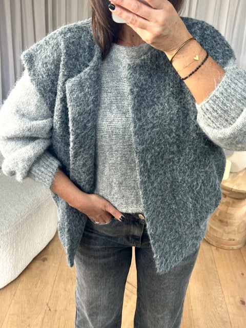 GILET FEUTRINE GRIS