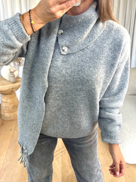PULL ÉCHARPE AMOVIBLE