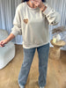 SWEAT COEUR LÉOPARD BEIGE