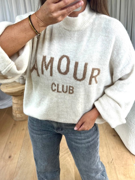 PULL AMOUR CLUB ÉCRU