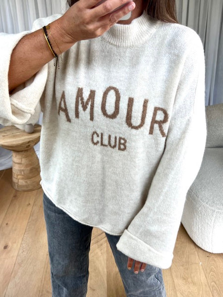 PULL AMOUR CLUB ÉCRU