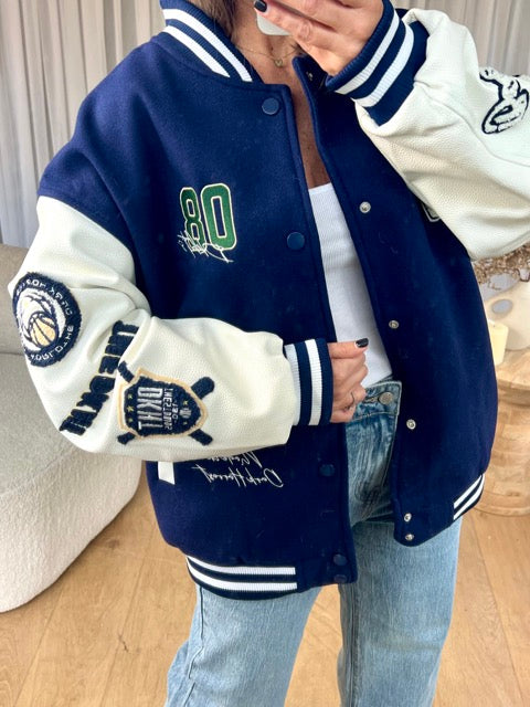 BLOUSON TEDDY BLEU