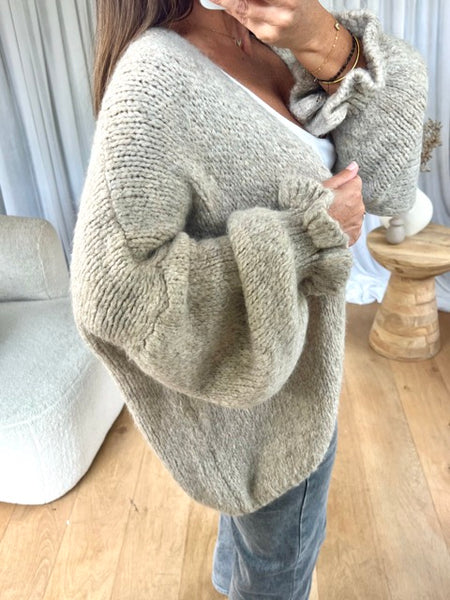 GILET COSY FROUFROU BEIGE