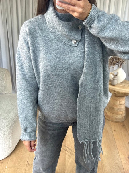 PULL ÉCHARPE AMOVIBLE