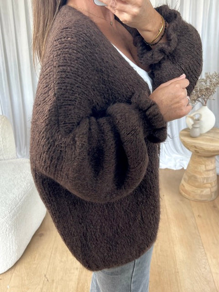 GILET COSY FROUFROU CHOCO