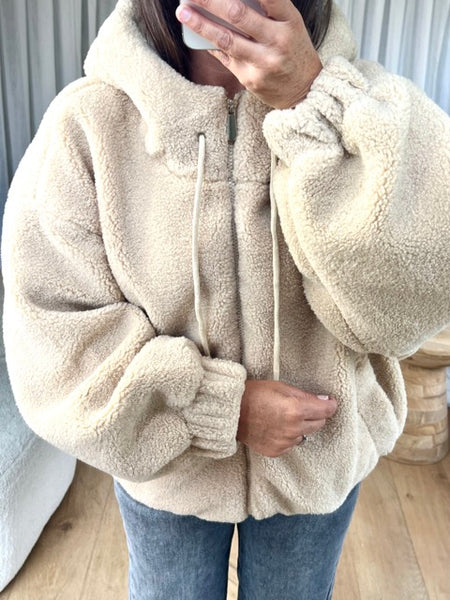 BLOUSON MOUMOUTE CAPUCHE BEIGE