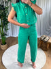 GILET DENIM FROUFROU VERT
