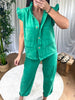 GILET DENIM FROUFROU VERT