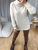 PULL COL ROULÉ BEIGE