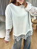 TOP DENTELLE BLANC