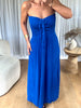 ROBE BUSTIER SMOCK BLEU