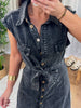 ROBE DENIM DÉLAVÉE