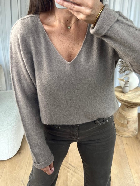 PULL VIVI TAUPE