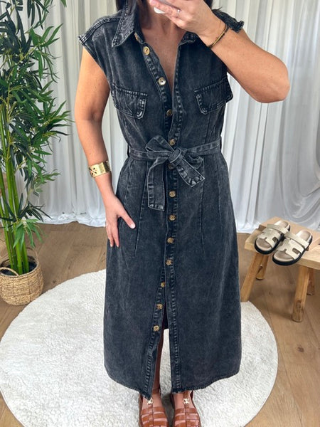 ROBE DENIM DÉLAVÉE