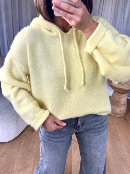 PULL CAPUCHE JAUNE