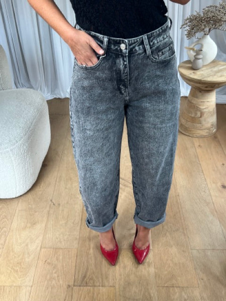 JEANS BARELL DÉLAVÉ