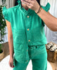 GILET DENIM FROUFROU VERT