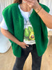 GILET BOUCLÉ VERT