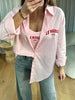 ENSEMBLE CHEMISE/TOP LE MARAIS ROSE