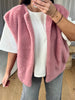 GILET BOUCLÉ ROSE
