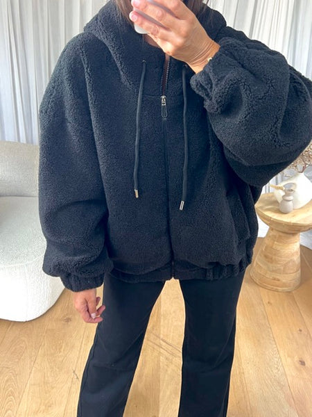 BLOUSON MOUMOUTE CAPUCHE NOIR