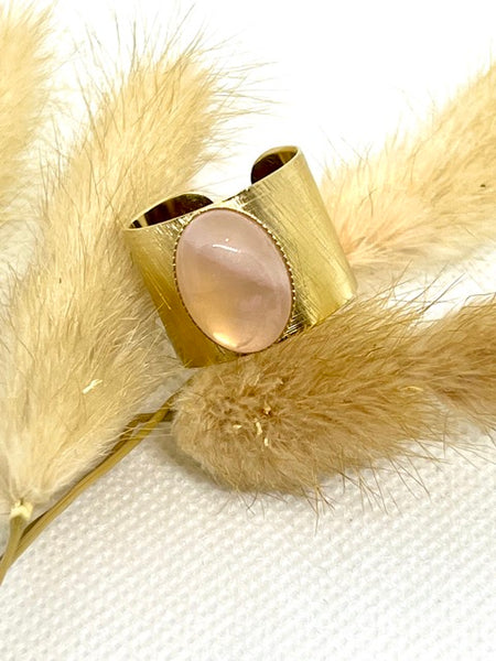 BAGUE STELLA DORÉE/ROSE