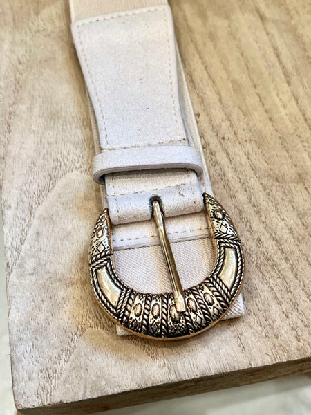 CEINTURE ISA ÉCRU/DORÉ