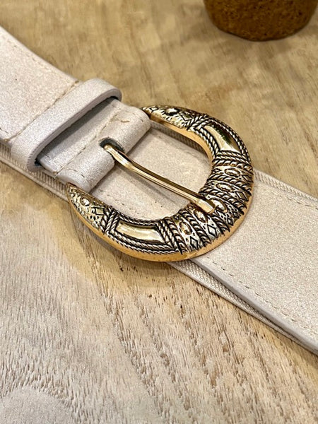 CEINTURE ISA ÉCRU/DORÉ