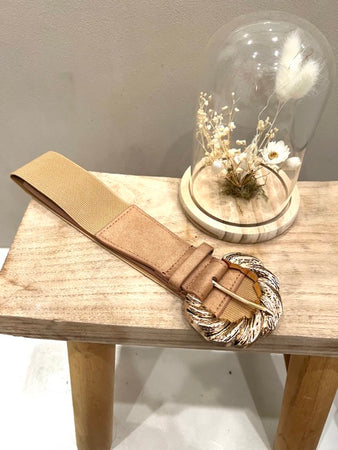 CEINTURE DITA BEIGE FONCÉ