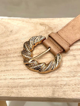 CEINTURE DITA BEIGE FONCÉ